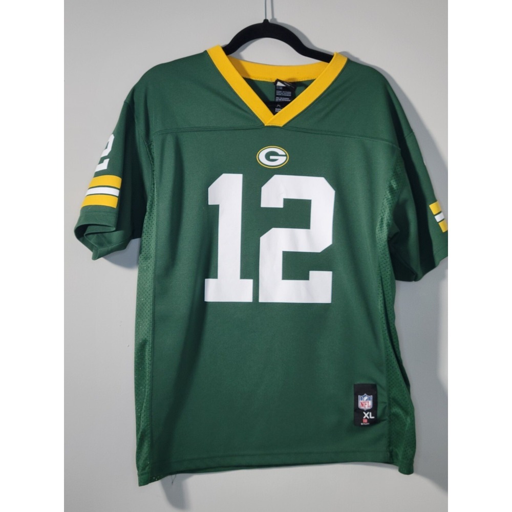 Green Bay Packers NFL Aaron Rodgers Green  Jersey Youth XL
